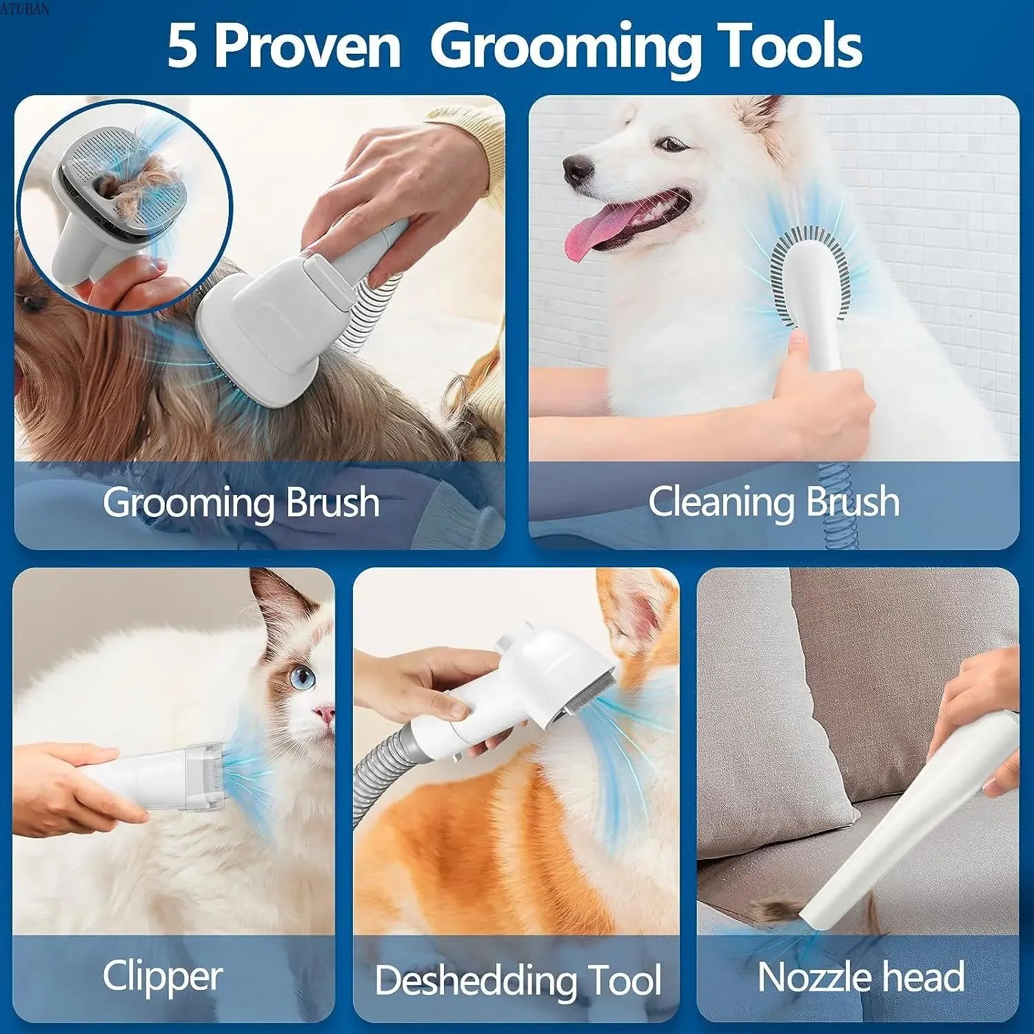 Kit Toilettage Aspirateur Chien